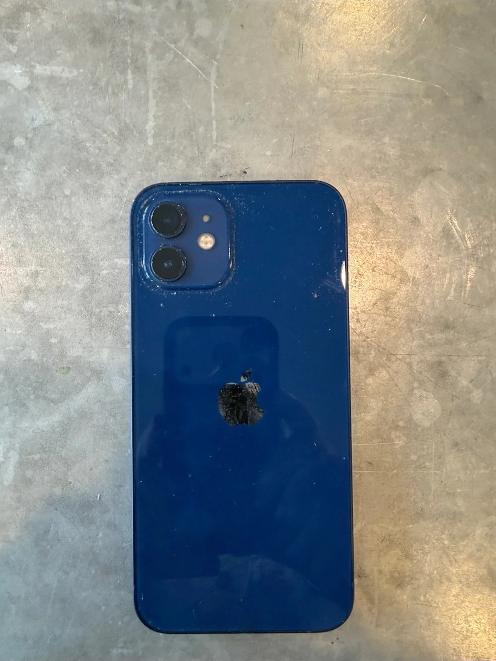 Apple iPhone 12, Unlocked, Navy with Case